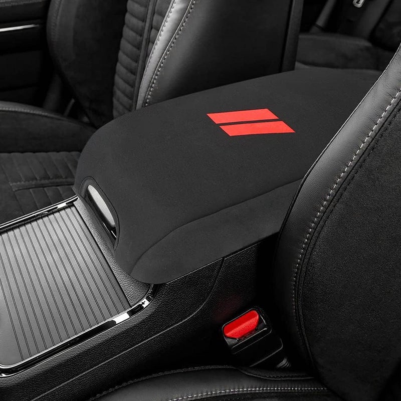 INTGET Center Console Cover for Dodge Charger Accessories 2011-2020 2021 2022 2023 for Chrysler 300 2015-2022 Leather Armrest Cover Console Lid Protector Cushion Pad(Black Cushion, Neoprene) - Image 1